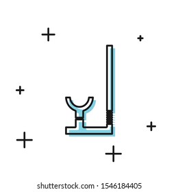 Black Snorkel icon isolated on white background. Diving underwater equipment.  Vector Illustration