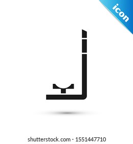 Black Snorkel icon isolated on white background. Diving underwater equipment.  Vector Illustration