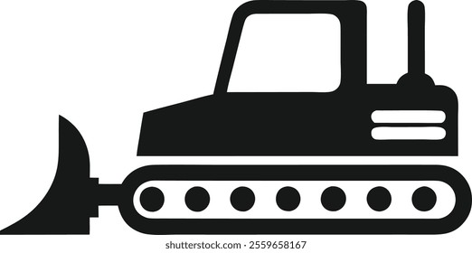 Black snow groomer machine icon