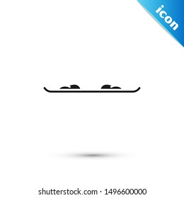 Black Snowboard icon isolated on white background. Snowboarding board icon. Extreme sport. Sport equipment.  Vector Illustration