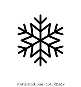 Black Snowflake icon isolated on white background. Vector Illustration. EPS10
