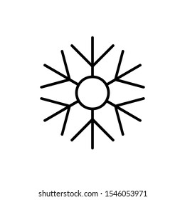 Black Snowflake icon isolated on white background. Vector Illustration. EPS10