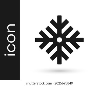 Black Snowflake icon isolated on white background. Merry Christmas and Happy New Year.  Vector