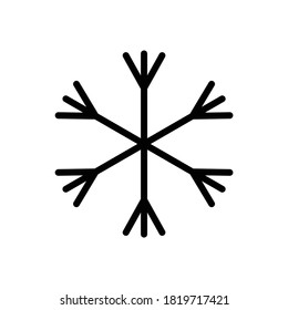 black snowflake icon on white background