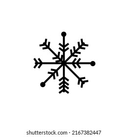 icono del copo de nieve negro sobre fondo blanco.vector