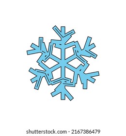 black snowflake icon  on white background.vector