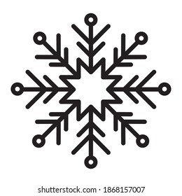 black snowflake on white background vector illustration design