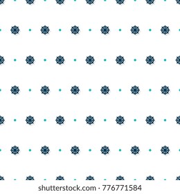Black snowflake pattern on white background. Christmas concept