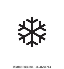 Black snowflake winter cold icon Vector