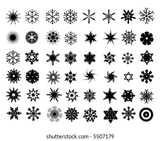 Black snowflakes collection