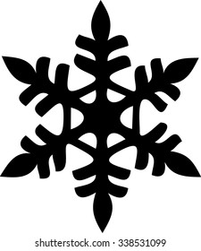 black snowflakes isolated on a white background, winter, Christmas, vector