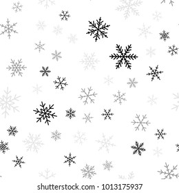 Christmas New Year Seamless Pattern Snowflakes Stock Vector (Royalty ...