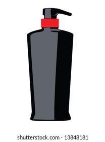 Black soap dispenser vector illustration