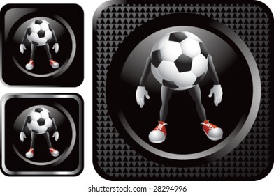 black soccer man web button
