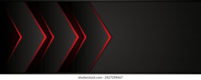 Black social media cover design, abstract background, cover template, geometric backdrop, headline vector illustration