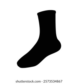 Black Sock icon color Illustration on white background.