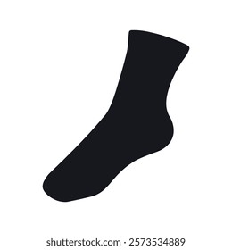 Black Sock icon color Illustration on white background.