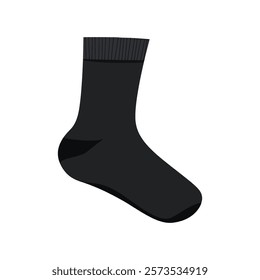 Black Sock icon color Illustration on white background.