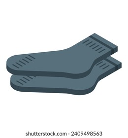 Black socks icon isometric vector. Cute sock. Sport fashion