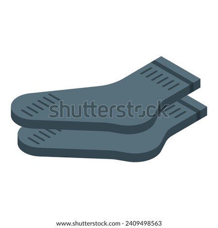 Black socks icon isometric vector. Cute sock. Sport fashion