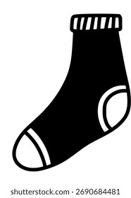 Calcetines negros Ilustración vectorial de contorno Estilo minimalista

