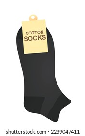 Black socks pack. vector illustration