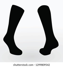 Black socks. vector illustration