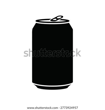 Black soda can with pull tab