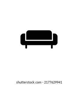 Black sofa icon design isolated on white background