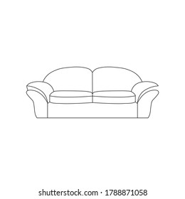 Black sofa sign icon. Vector illustration eps 10