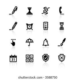 black software icons
