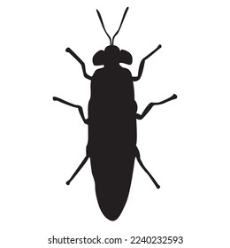 Black Solder Fly silhouette asset vector illustration