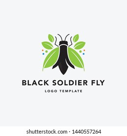 Black Soldier Fly Farm Logo Template