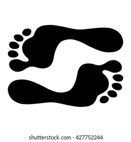Black soles, vector illustration isolated on white background