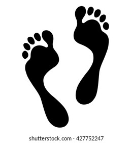 Black soles, vector illustration isolated on white background