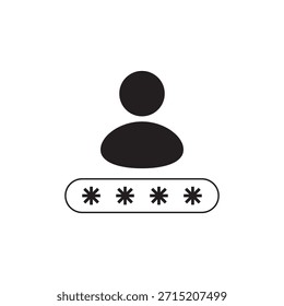 Avatar sólido negro con puntos de Contraseña de Inicio de sesión