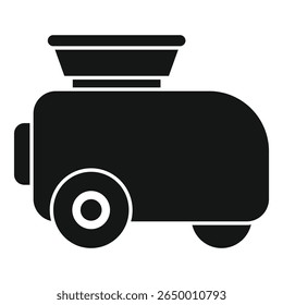 Black solid icon for a meat mincer, useful for websites or apps