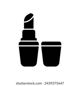 Black Solid Lipstick vetor icon