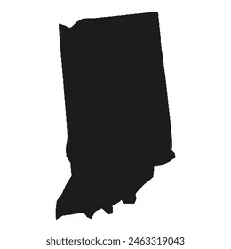 Black solid map of the state of Indiana