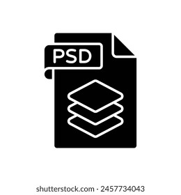 Black Solid Psd File vector icon