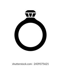 Black Solid Ring vetor icon