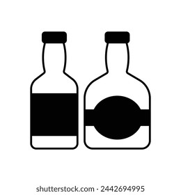 Black Solid Whiskey vector icon