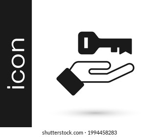 Black Solution to the problem in psychology icon isolated on white background. Key. Therapy for mental health.  Vector