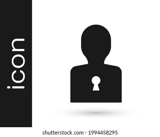 Black Solution to the problem in psychology icon isolated on white background. Key. Therapy for mental health.  Vector
