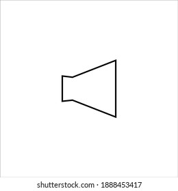 black sound speaker icon on white background, vector illustration