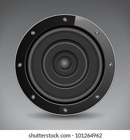 Black Sound Speaker, vector eps10 illustration