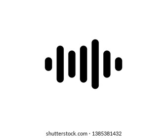black Sound wave background. Vector illustration