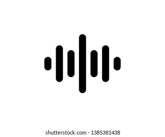 black Sound wave background. Vector illustration