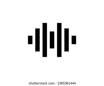 black Sound wave background. Vector illustration