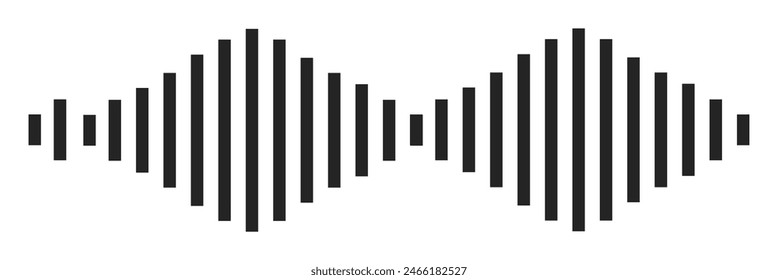 Black sound waves. Abstract music wave, radio signal frequency and digital voice visualisation. Tune equalizer vector . Monochrome volume audio lines, digital audio recording. eps10.